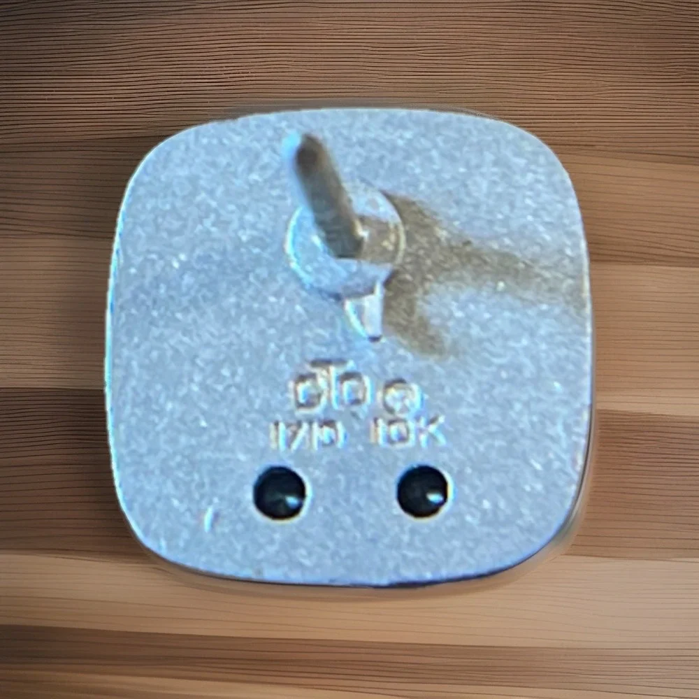 Chrysler Mopar, 2 Blue Sapphires 1/10 10k Filled (3.56 g) Tie Tac /lapel‎ pin